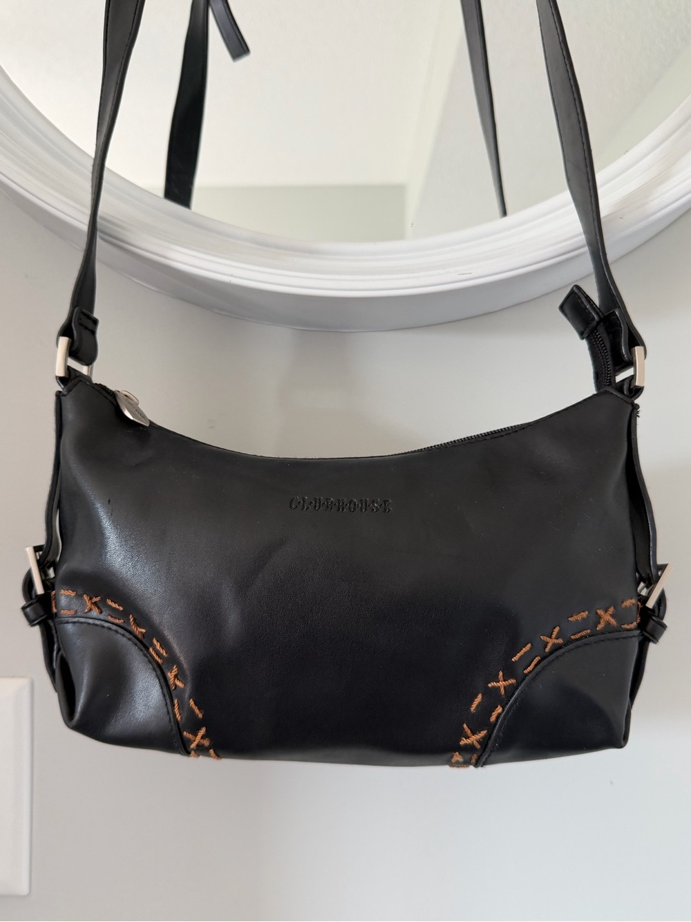 Vintage Clubhouse Designed by Jane Shilton Black Shoulder Bag Y2K